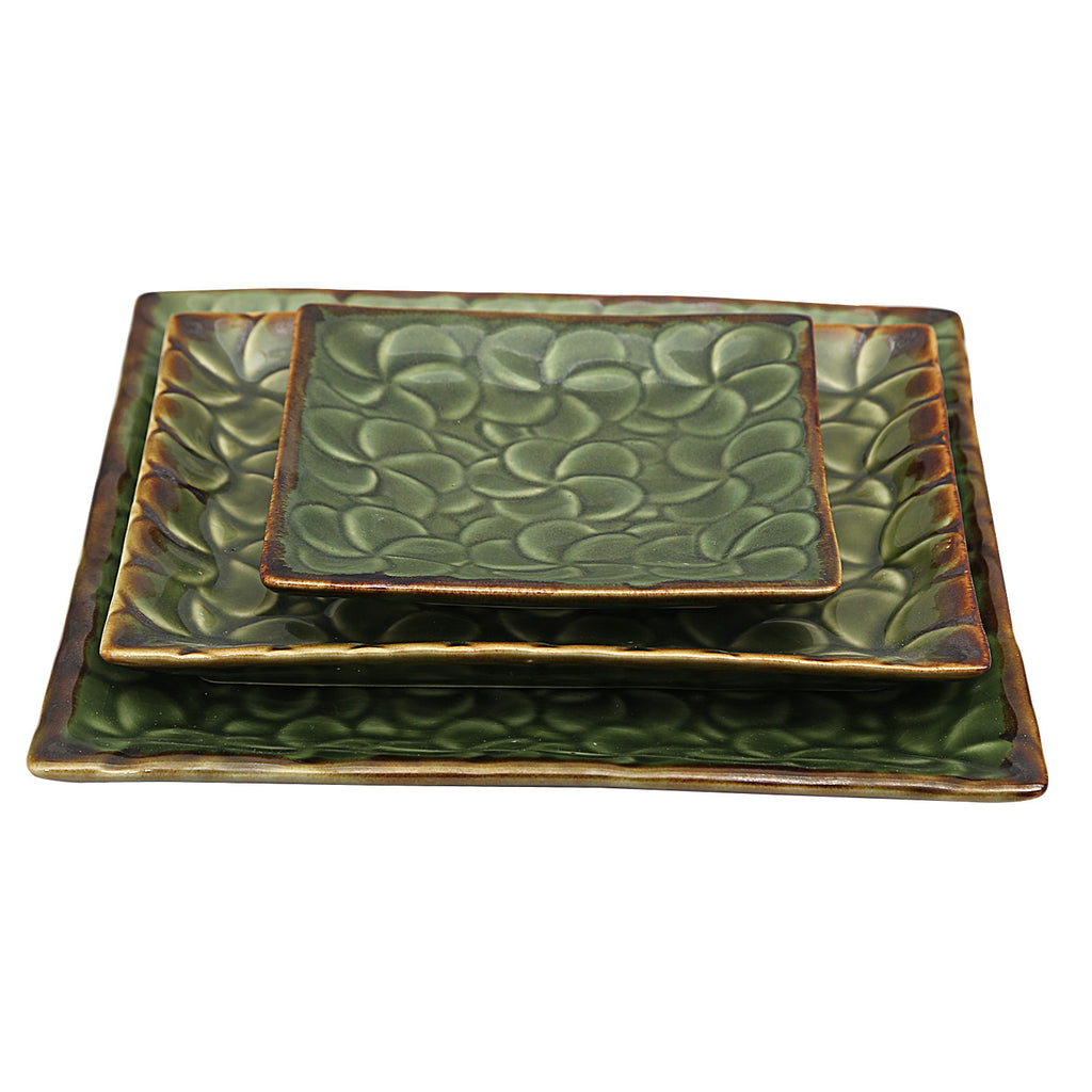 ICFPL Ceramic Square Frangipani Platter