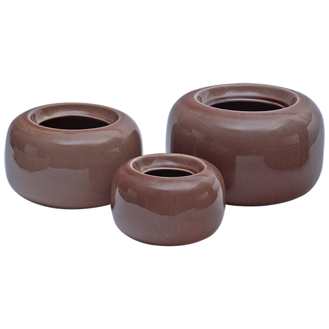 CP3M1 - Artefact -Ceramic Table top planter - Mocha