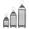 IBPLb  Chrome and Glass Hurricane Lamps