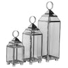 IBPLb  Chrome and Glass Hurricane Lamps